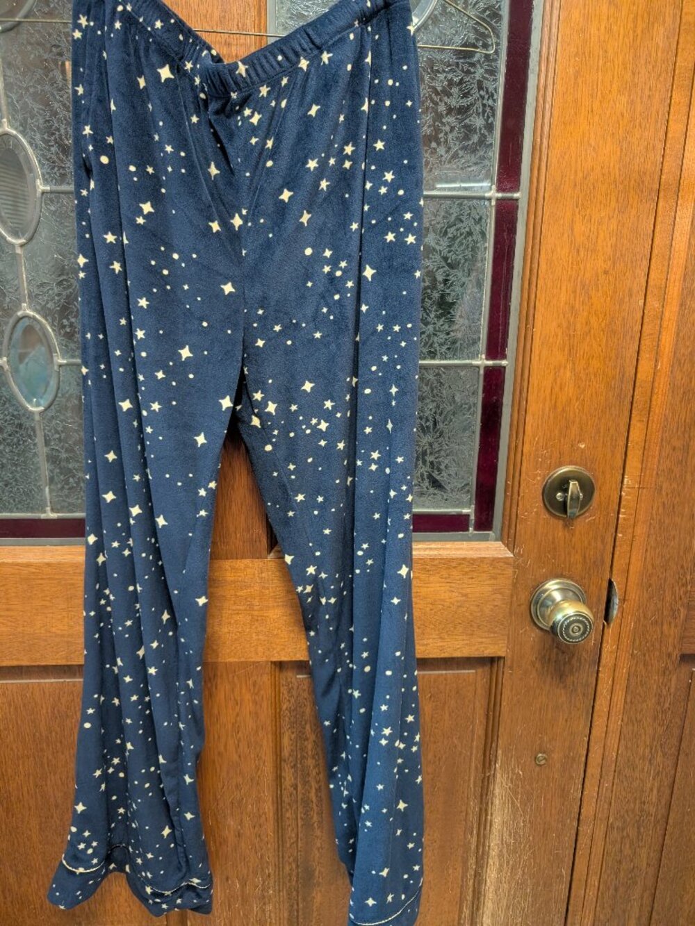 Women's Navy with gold stars pajama pants, size 4/6